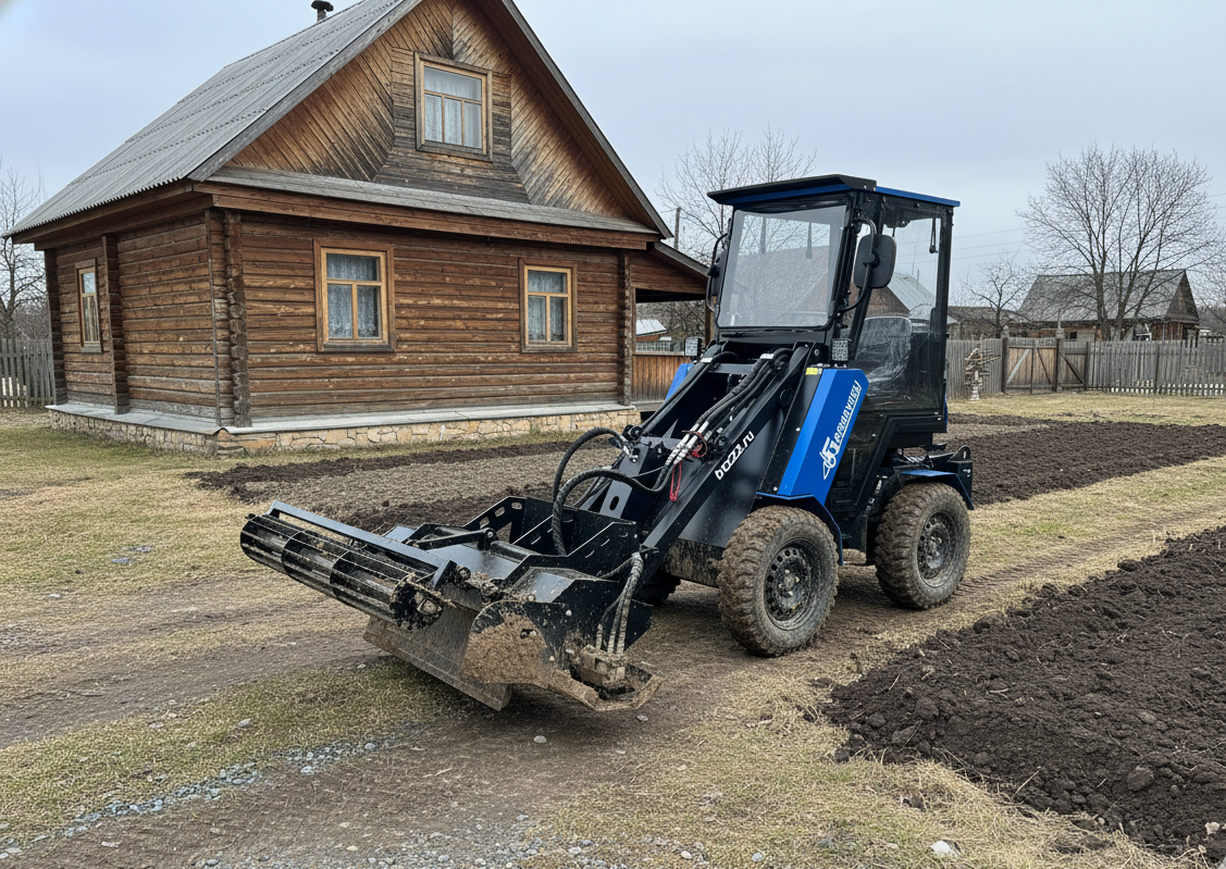 Барнаулец с навесным оборудованием для участка
